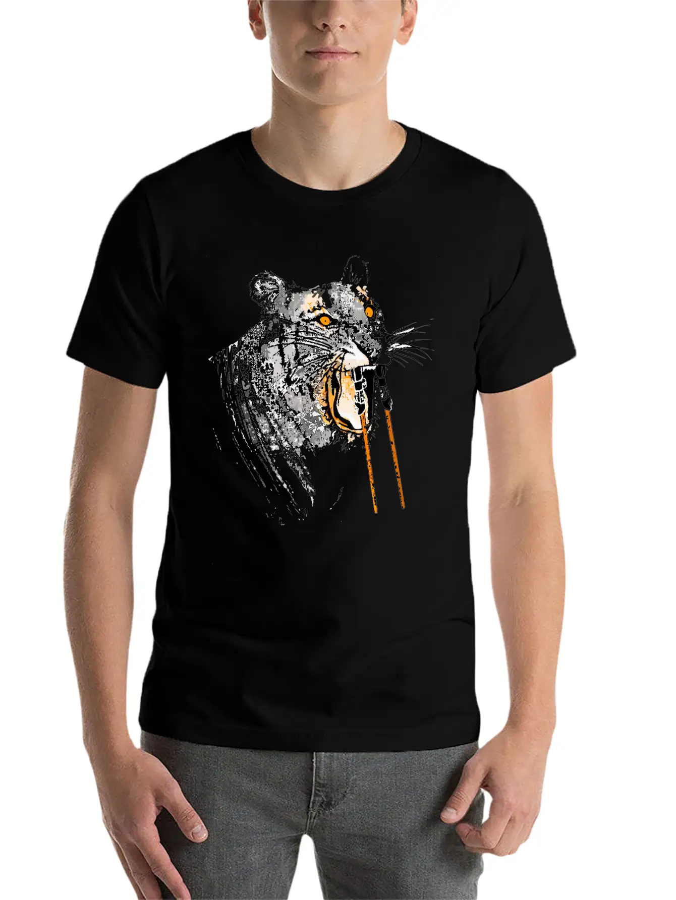 Sabertoothed Tiger Stylish Everyday T-Shirt – Unisex Basic Cotton Tee