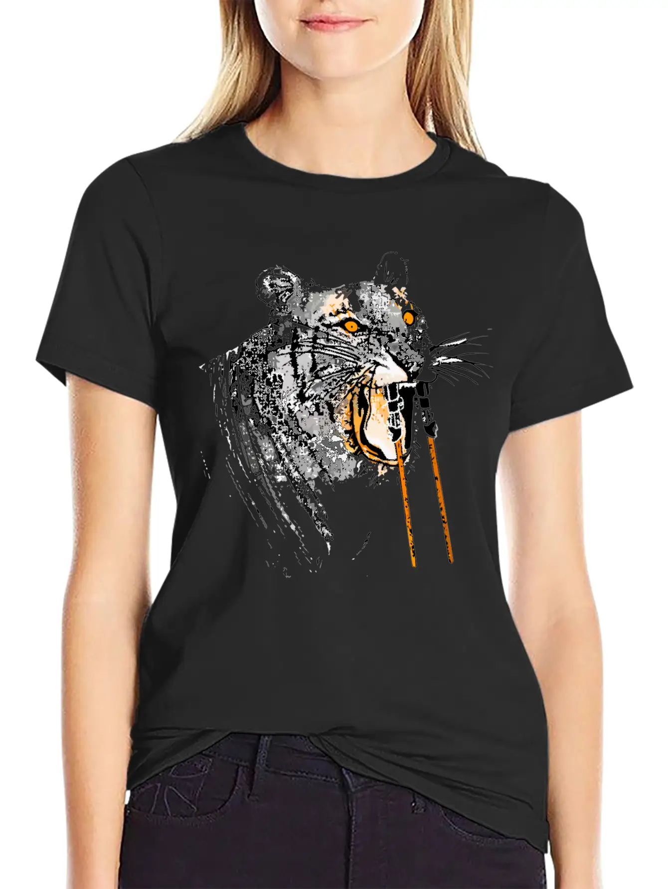 Sabertoothed Tiger Stylish Everyday T-Shirt – Unisex Basic Cotton Tee