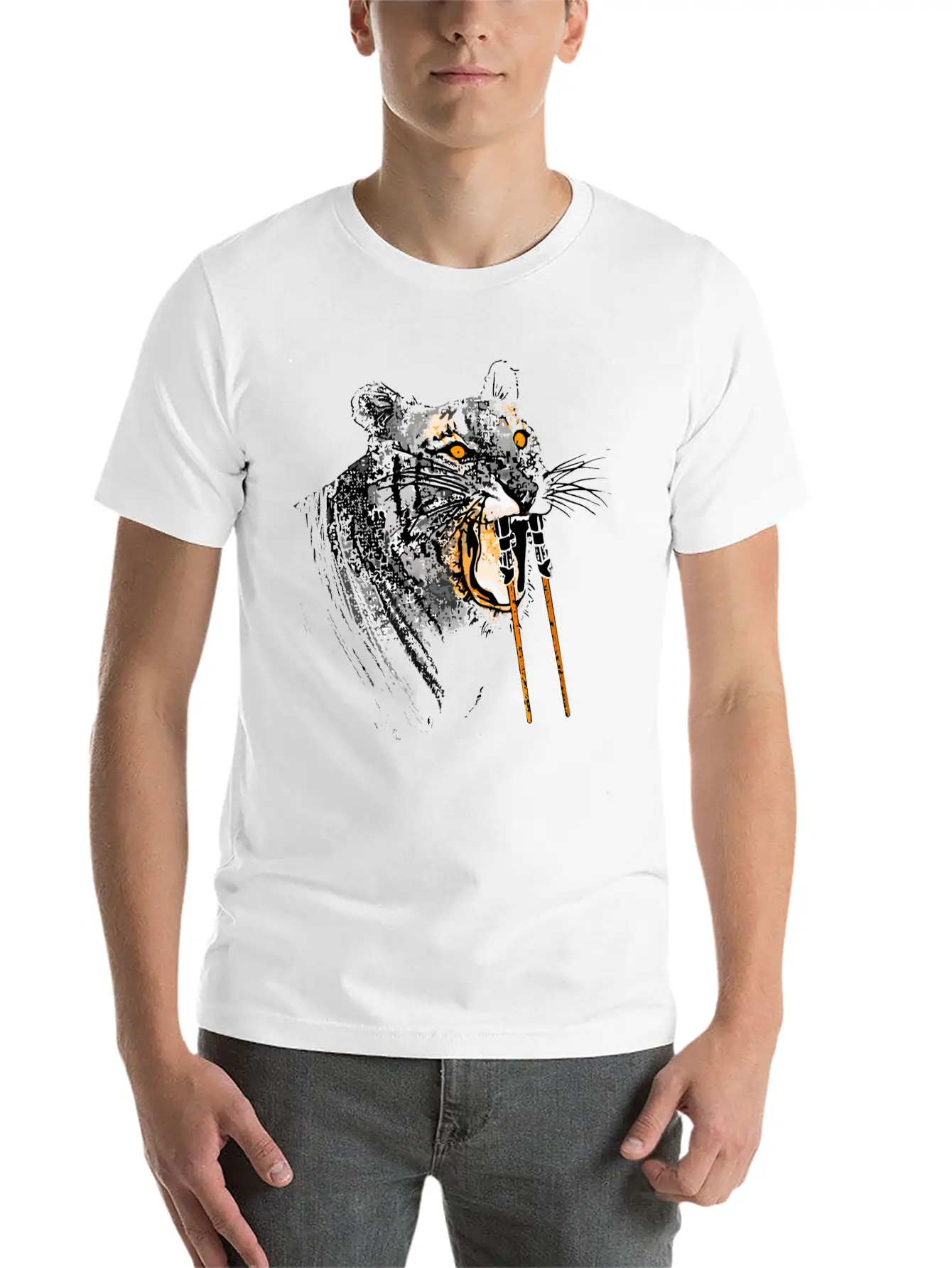 Sabertoothed Tiger Stylish Everyday T-Shirt – Unisex Basic Cotton Tee