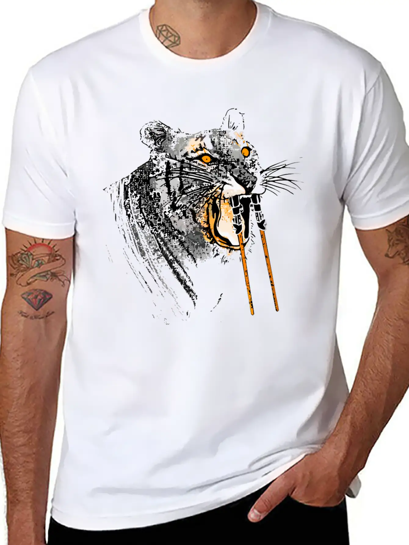 Sabertoothed Tiger Stylish Everyday T-Shirt – Unisex Basic Cotton Tee