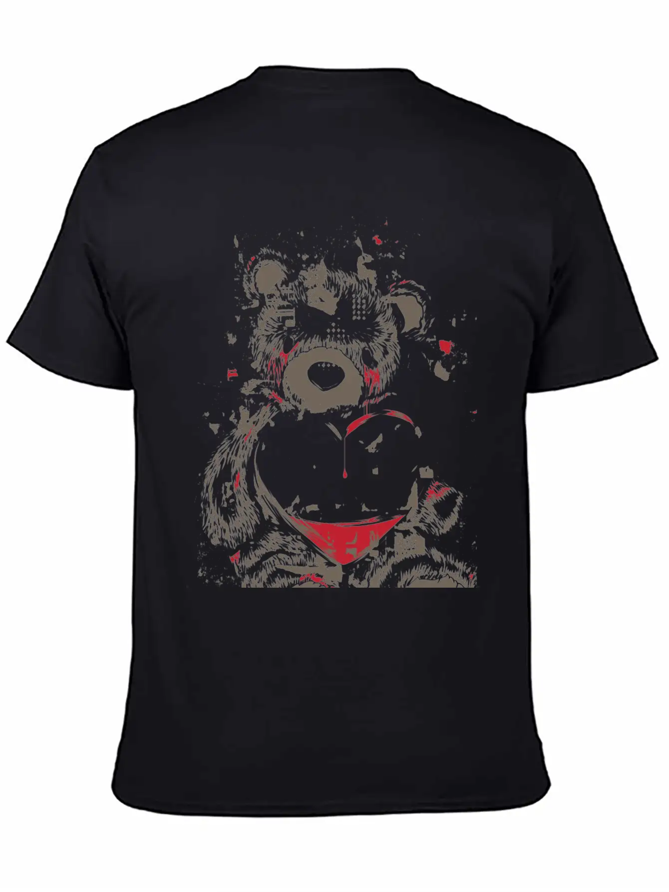 Sad Bear Comfortable Minimalist Graphic Tee – Summer Style Essential