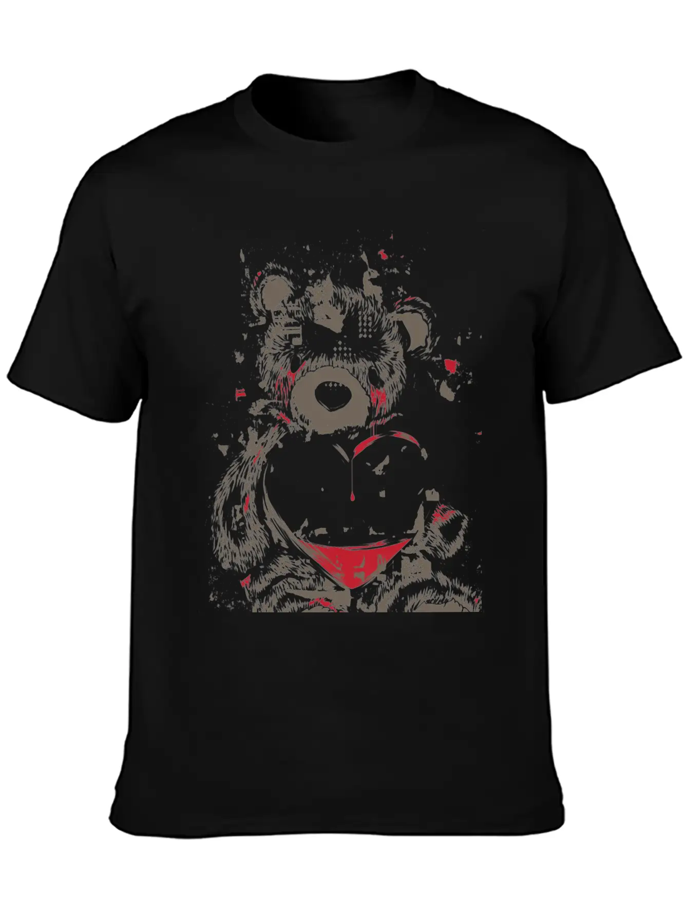 Sad Bear Comfortable Minimalist Graphic Tee – Summer Style Essential