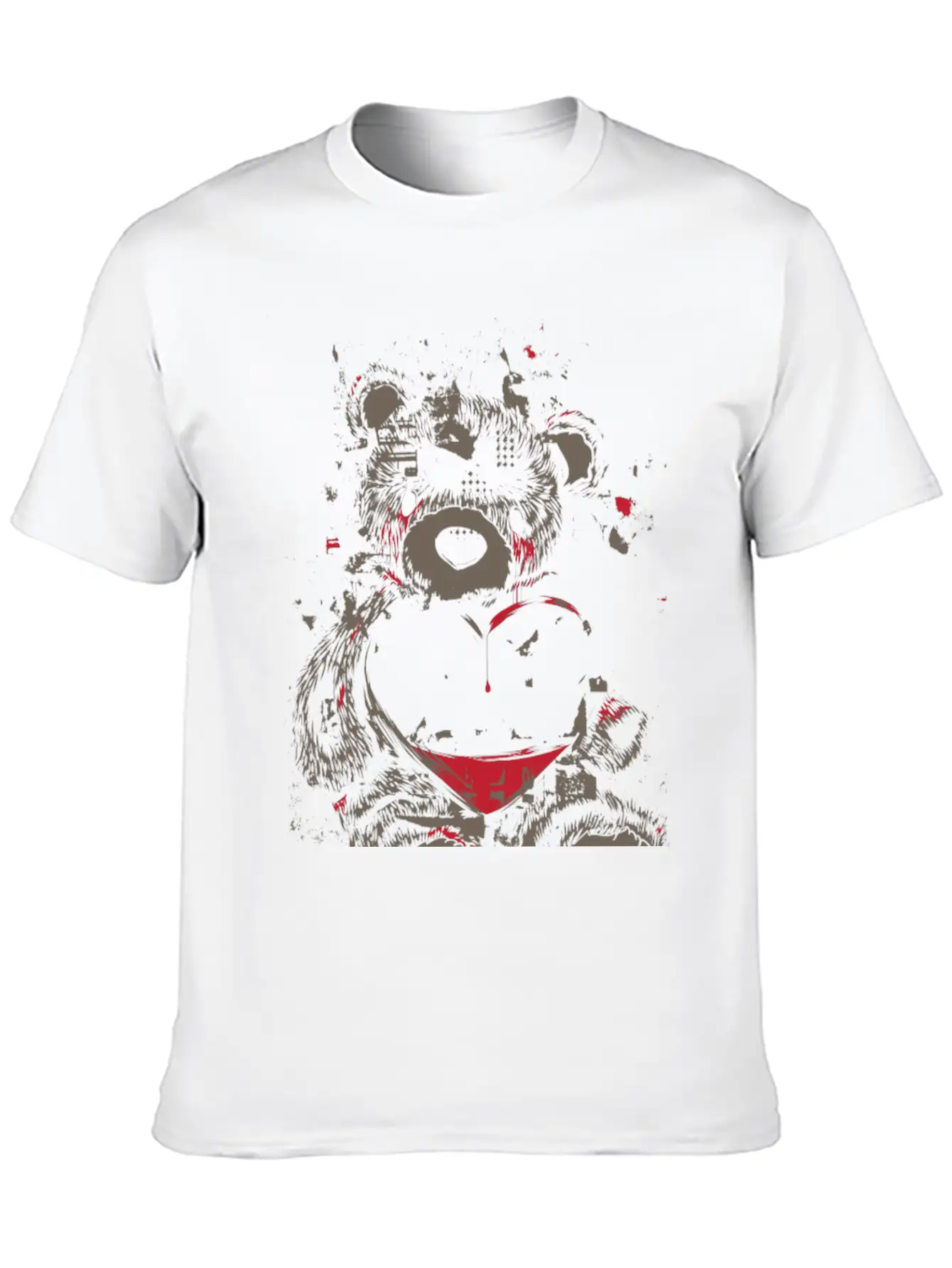 Sad Bear Comfortable Minimalist Graphic Tee – Summer Style Essential