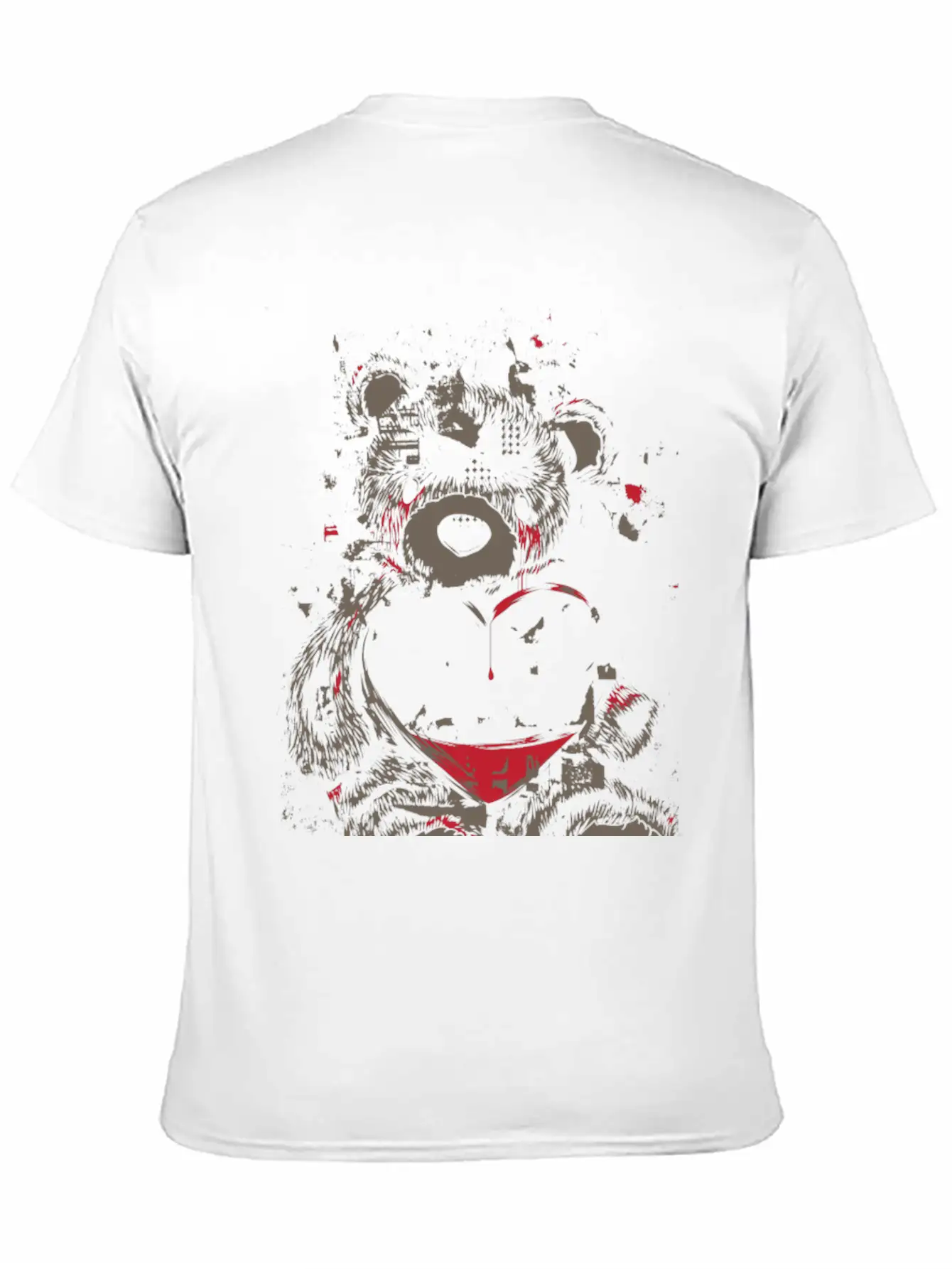 Sad Bear Comfortable Minimalist Graphic Tee – Summer Style Essential