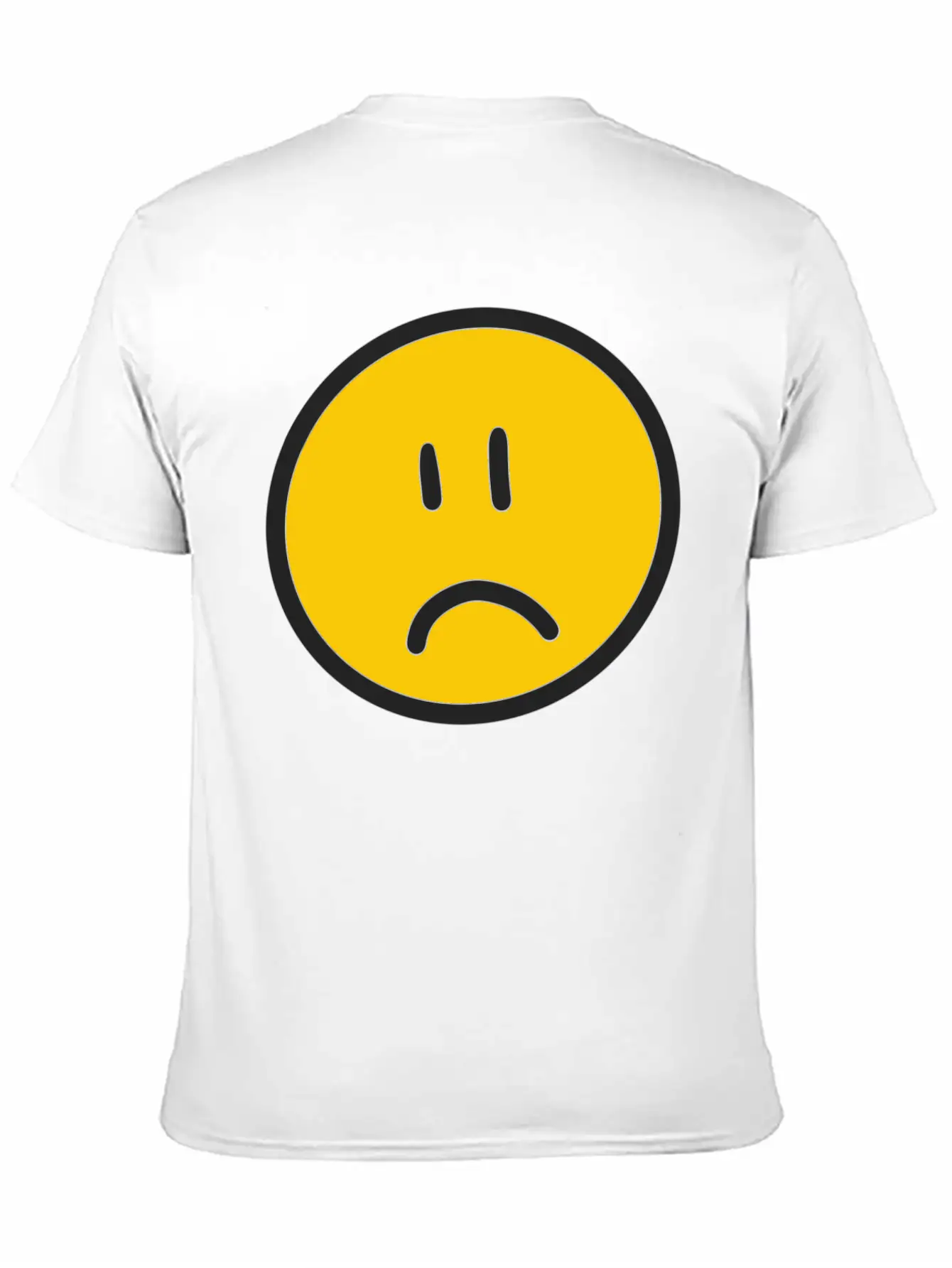 Sad Face Unisex Short Sleeve Soft Cotton T-Shirt – Casual Everyday Wear