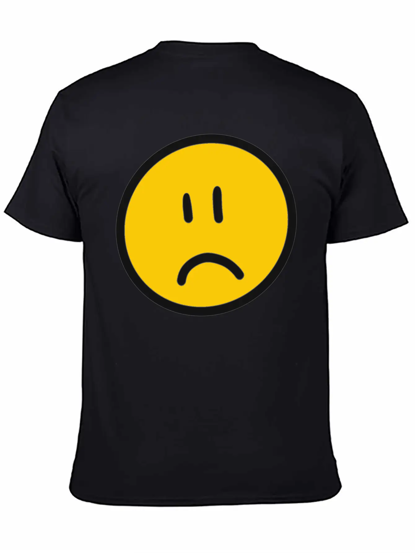Sad Face Unisex Short Sleeve Soft Cotton T-Shirt – Casual Everyday Wear