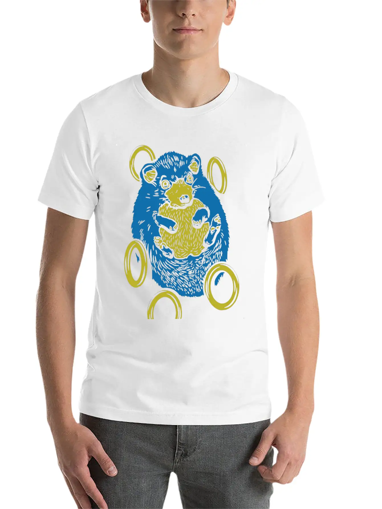 Sad Hedgehog Essential Unisex Summer Tee – Soft Cotton Casual Fit