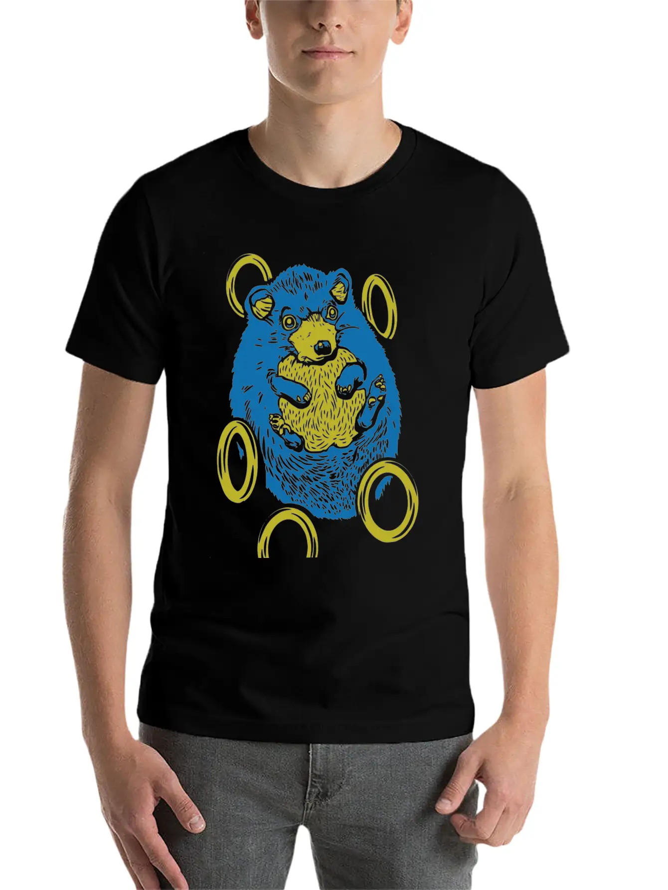 Sad Hedgehog Essential Unisex Summer Tee – Soft Cotton Casual Fit