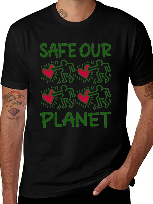 Safe Our Planet Unisex Casual T-Shirt – Clean Design For Daily Comfort