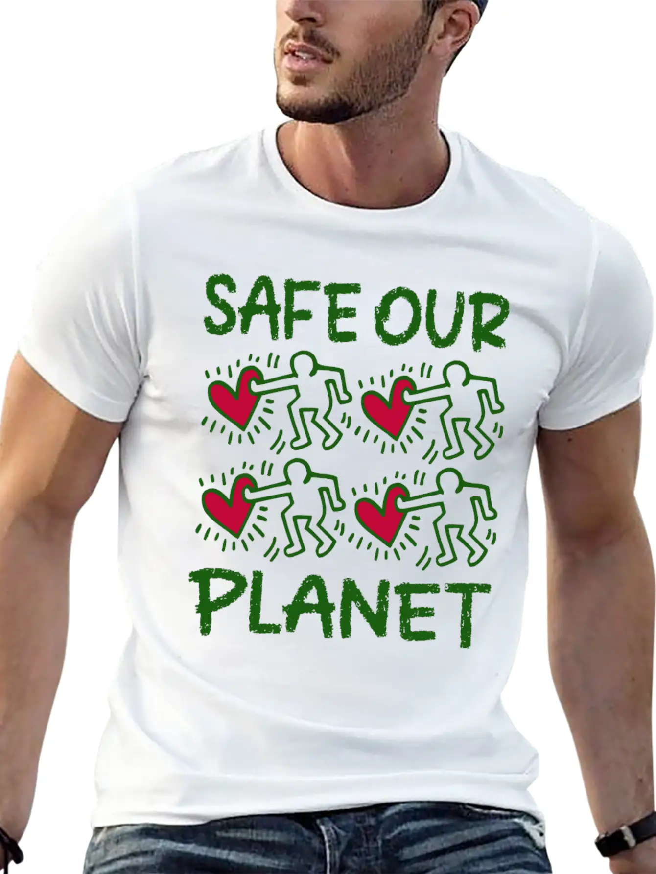 Safe Our Planet Unisex Casual T-Shirt – Clean Design For Daily Comfort
