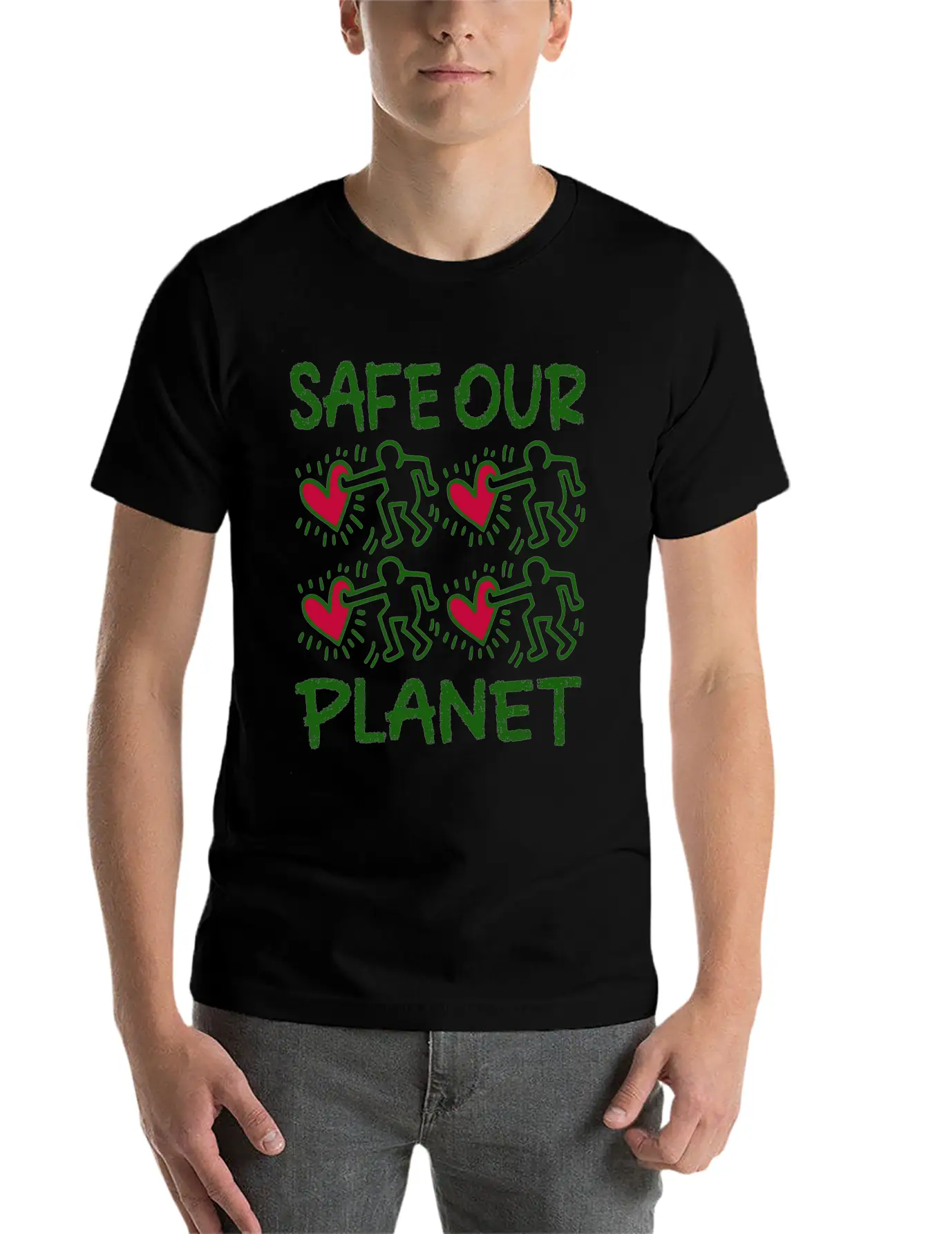 Safe Our Planet Unisex Casual T-Shirt – Clean Design For Daily Comfort