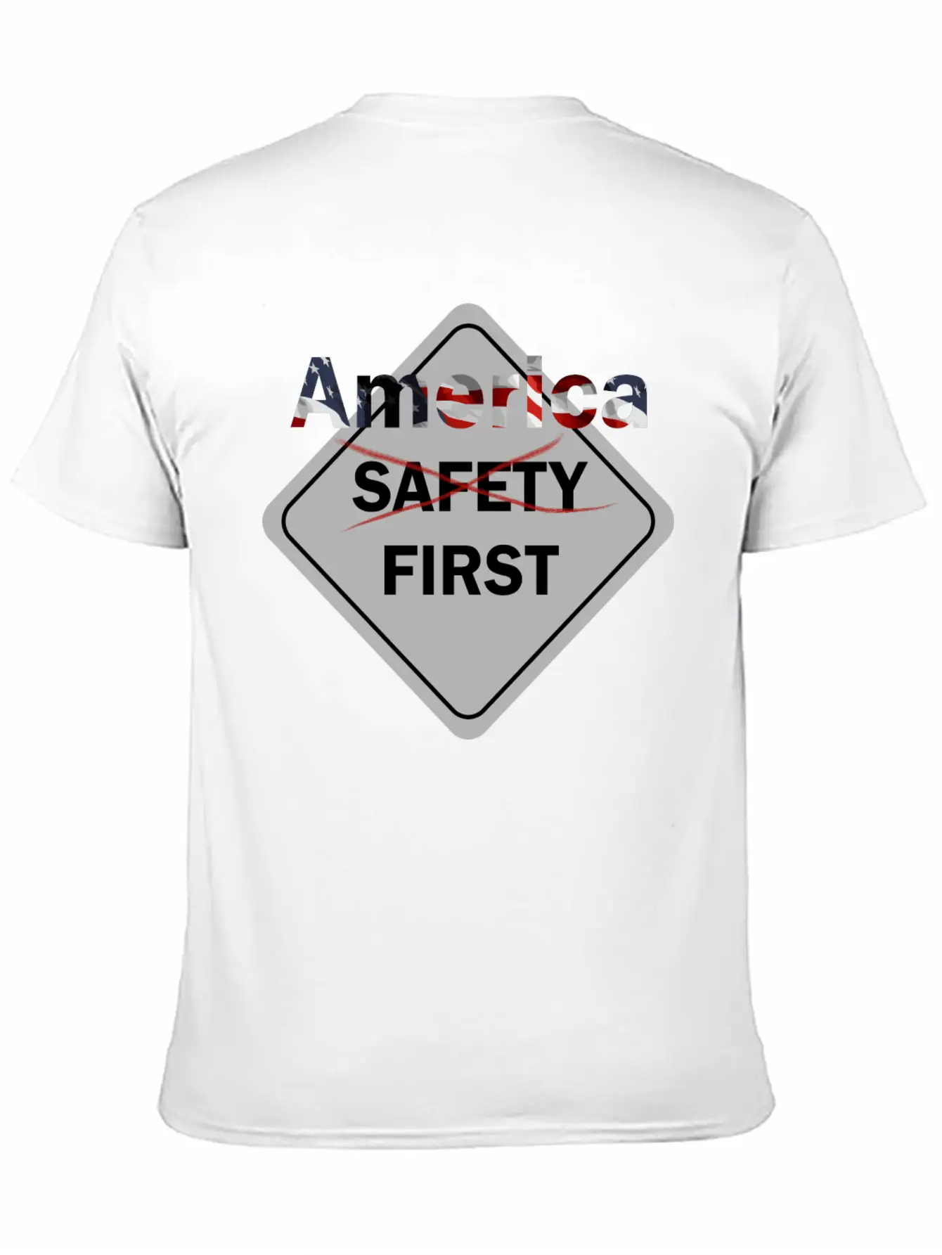 Safety Umm America First Grey Timeless Short Sleeve Tee – Comfy And Minimalist Design