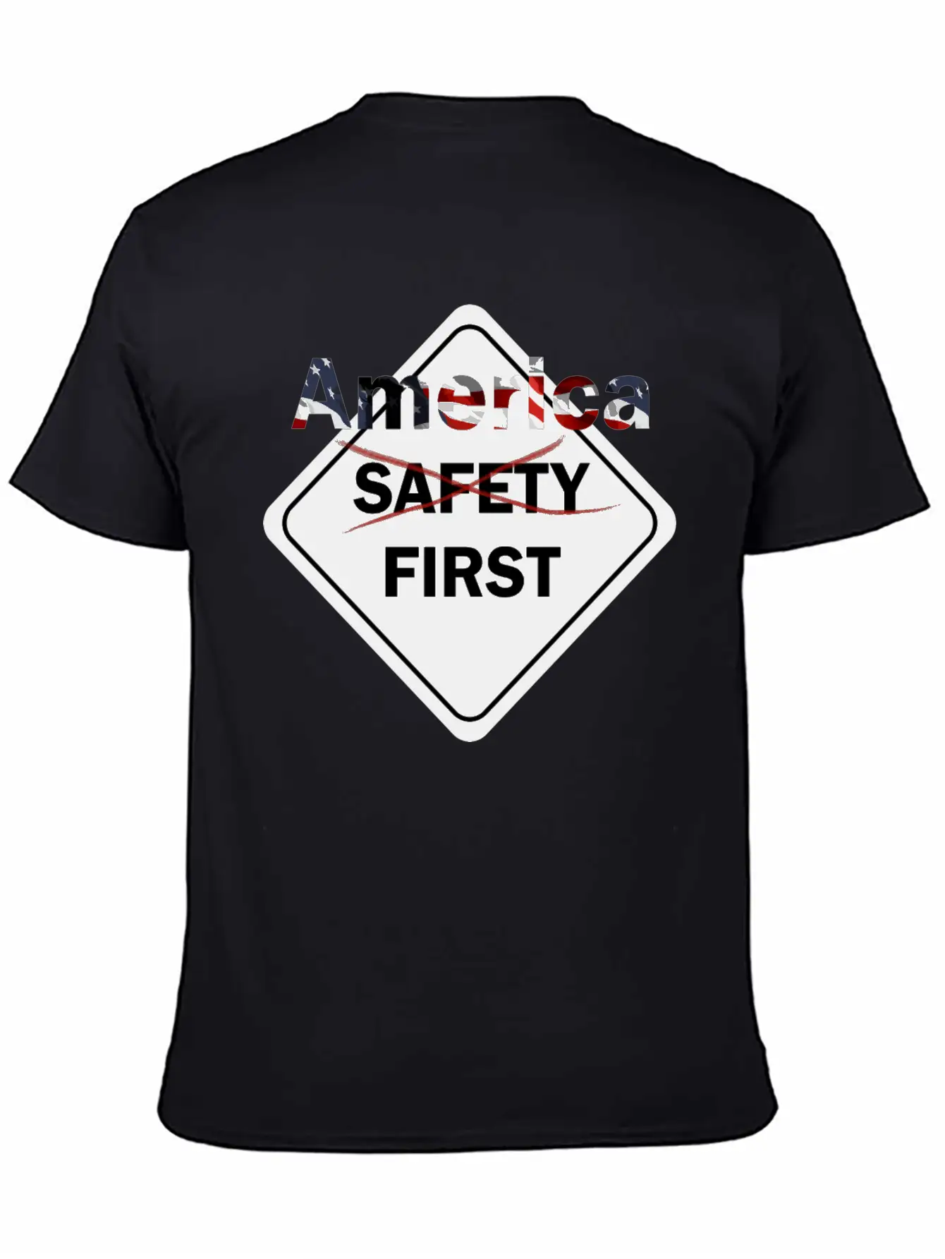 Safety Umm America First Grey Timeless Short Sleeve Tee – Comfy And Minimalist Design