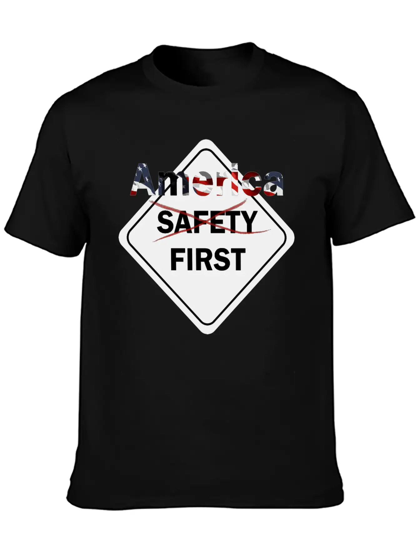 Safety Umm America First Grey Timeless Short Sleeve Tee – Comfy And Minimalist Design