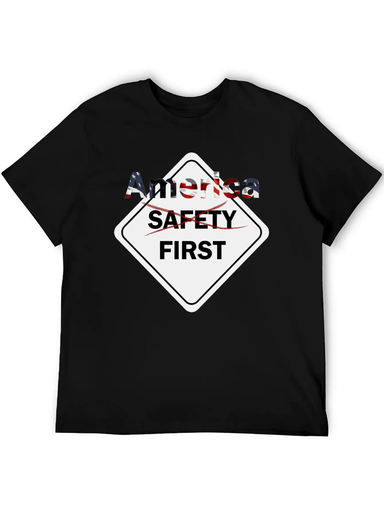 Safety Umm America First Grey Timeless Short Sleeve Tee – Comfy And Minimalist Design