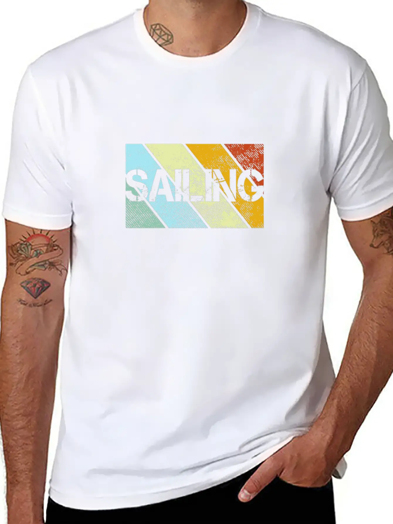Sailing Retro Stylish Everyday T-Shirt – Unisex Basic Cotton Tee