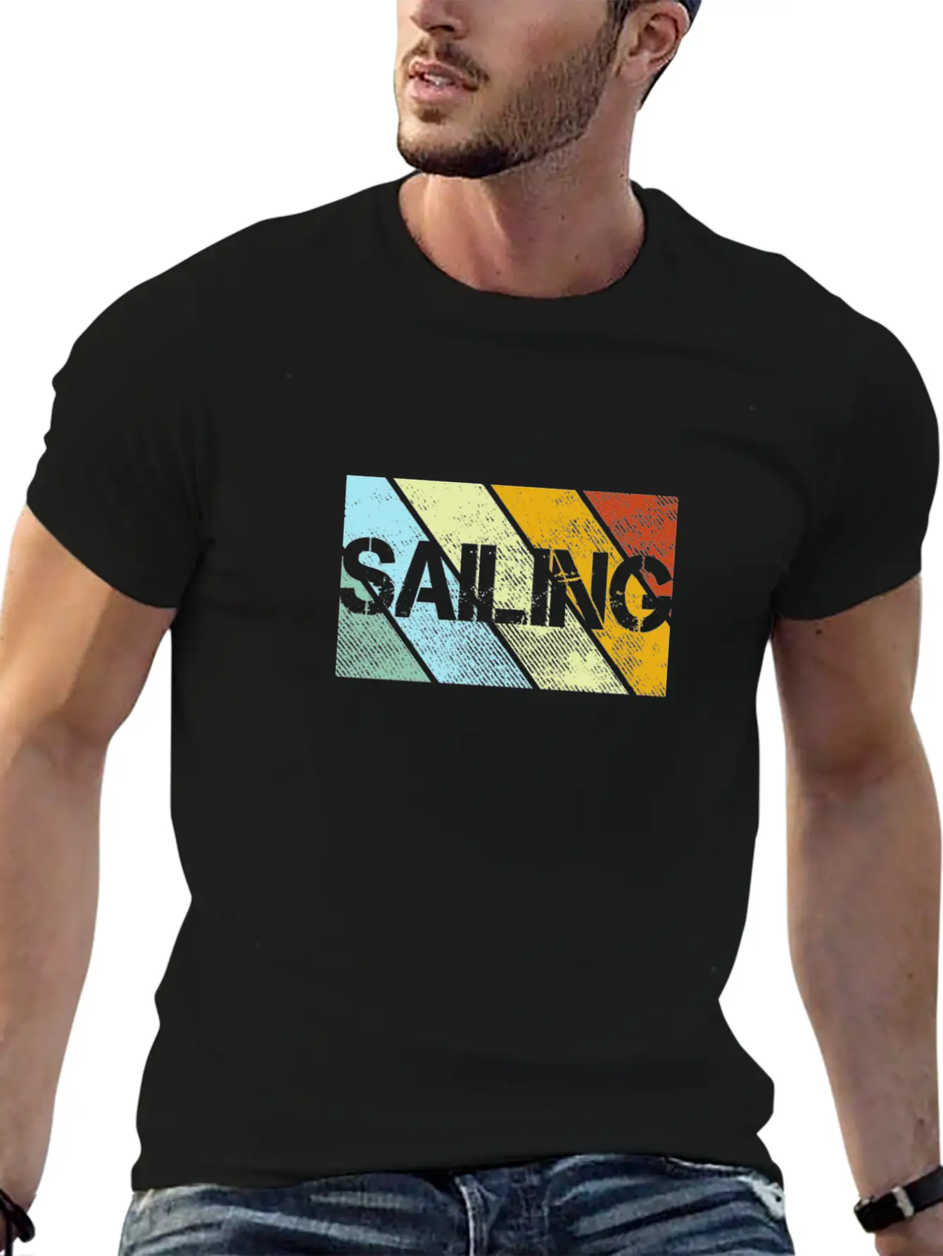 Sailing Retro Stylish Everyday T-Shirt – Unisex Basic Cotton Tee