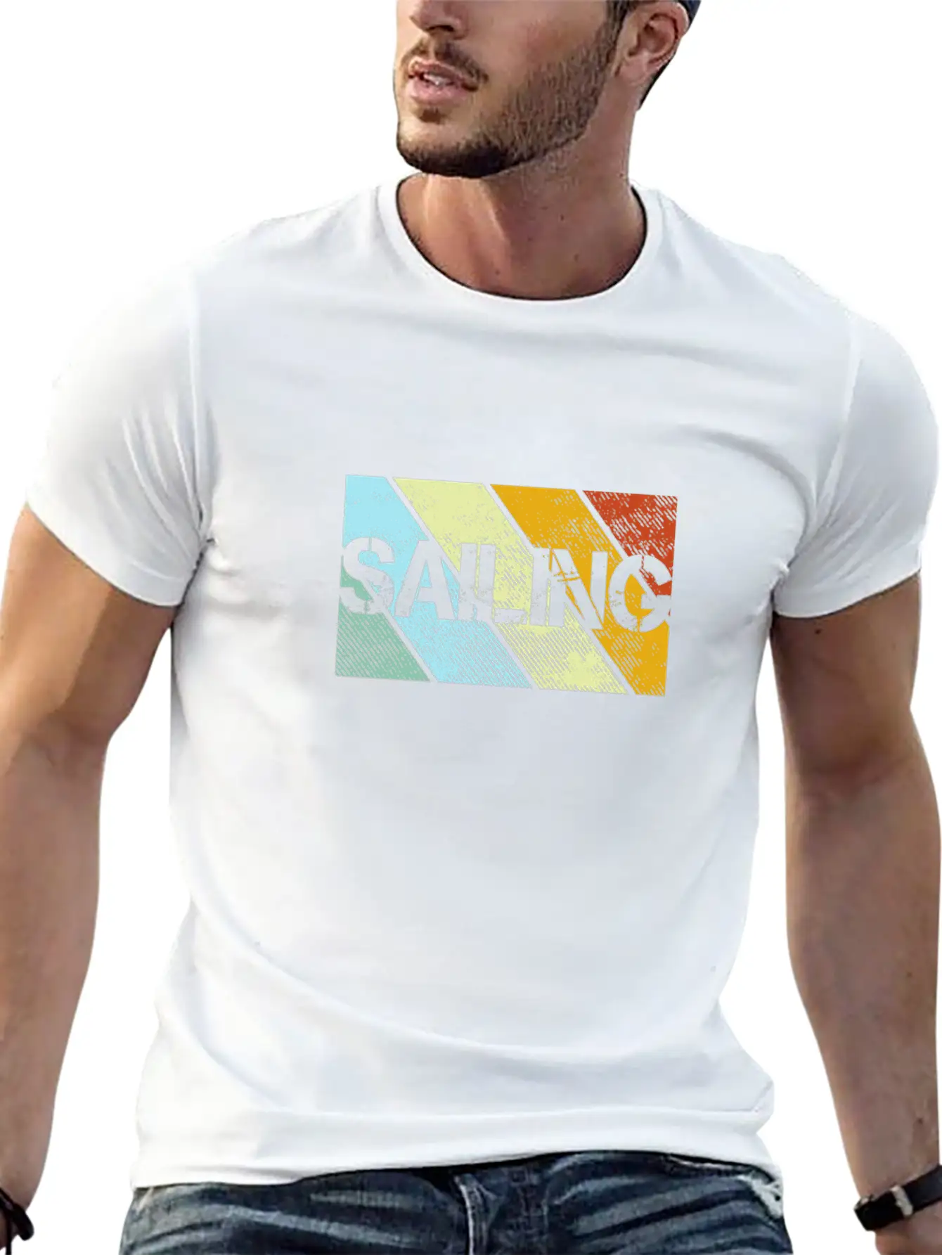 Sailing Retro Stylish Everyday T-Shirt – Unisex Basic Cotton Tee