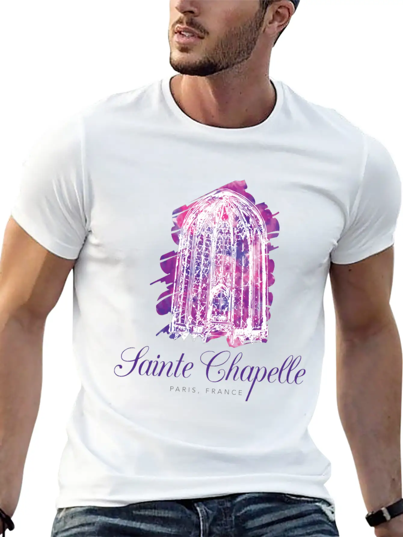 Sainte Chapelle - Paris, France Stylish Everyday T-Shirt – Unisex Basic Cotton Tee