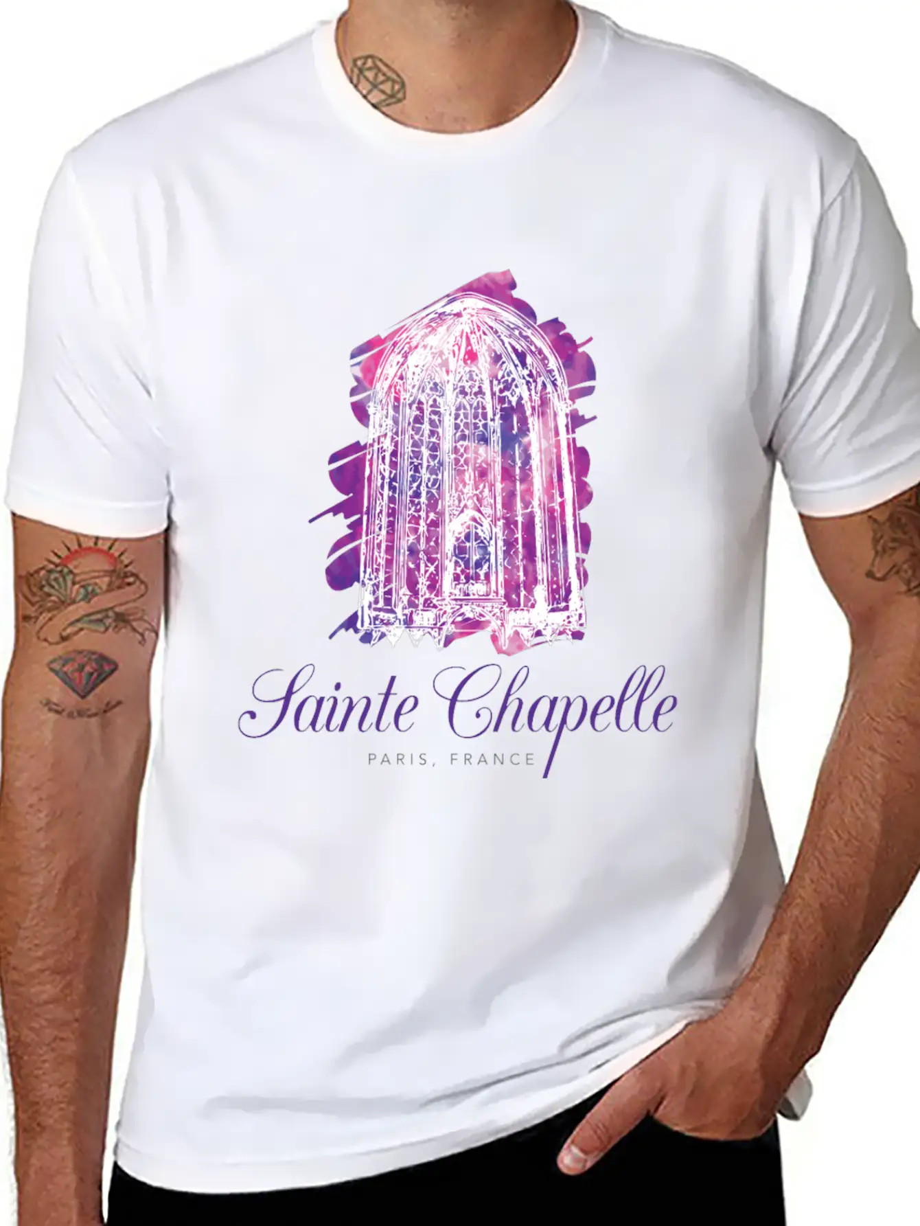 Sainte Chapelle - Paris, France Stylish Everyday T-Shirt – Unisex Basic Cotton Tee