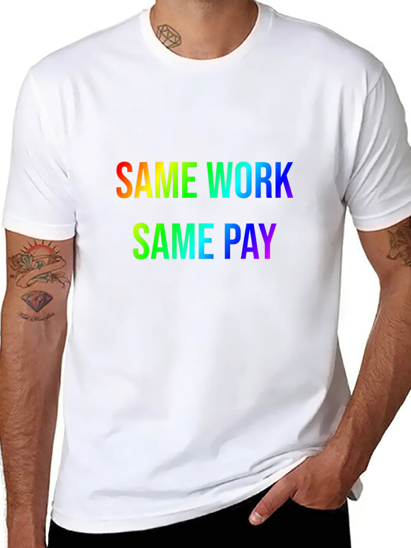 SAME WORK - SAME PAY Stylish Everyday T-Shirt – Unisex Basic Cotton Tee