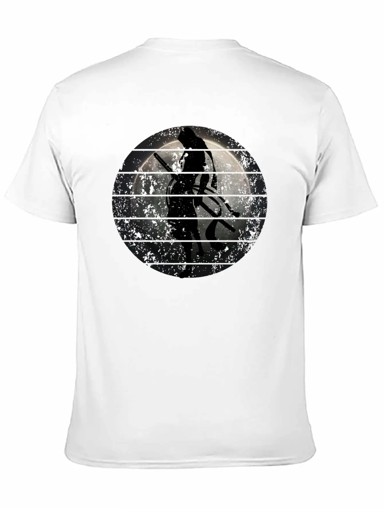 Samurai - Moon Stylish Everyday T-Shirt – Unisex Basic Cotton Tee