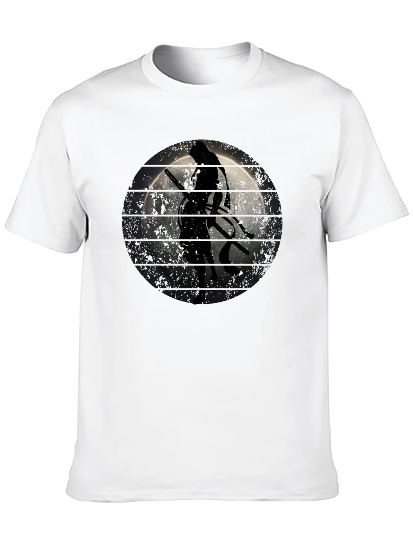 Samurai - Moon Stylish Everyday T-Shirt – Unisex Basic Cotton Tee