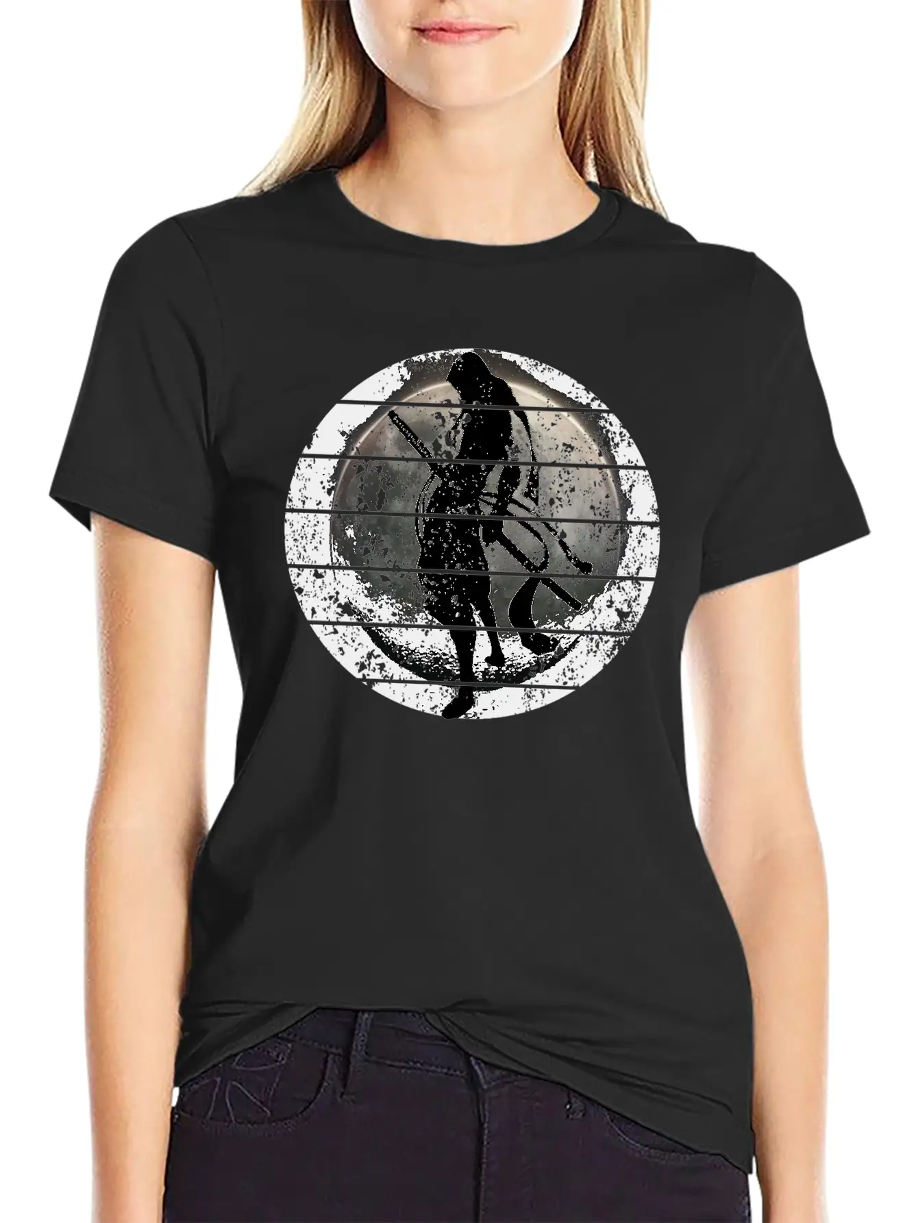 Samurai - Moon Stylish Everyday T-Shirt – Unisex Basic Cotton Tee
