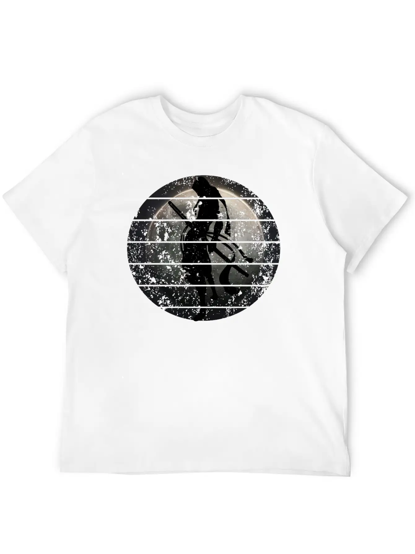 Samurai - Moon Stylish Everyday T-Shirt – Unisex Basic Cotton Tee