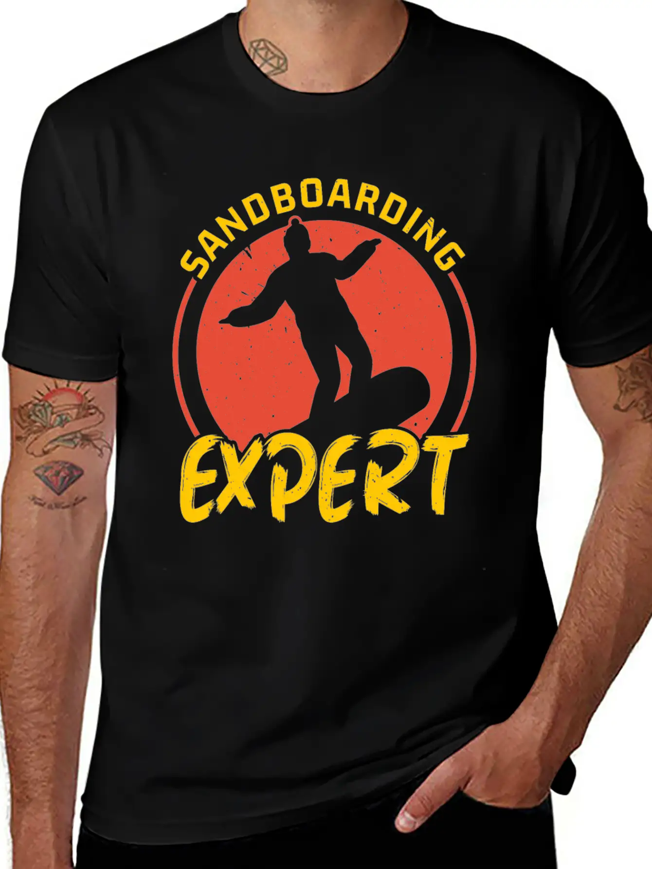 Sanboarding Expert Boardsport Sand Dune Sandboard Basic Graphic T-Shirt – Daily Comfort In Soft Cotton