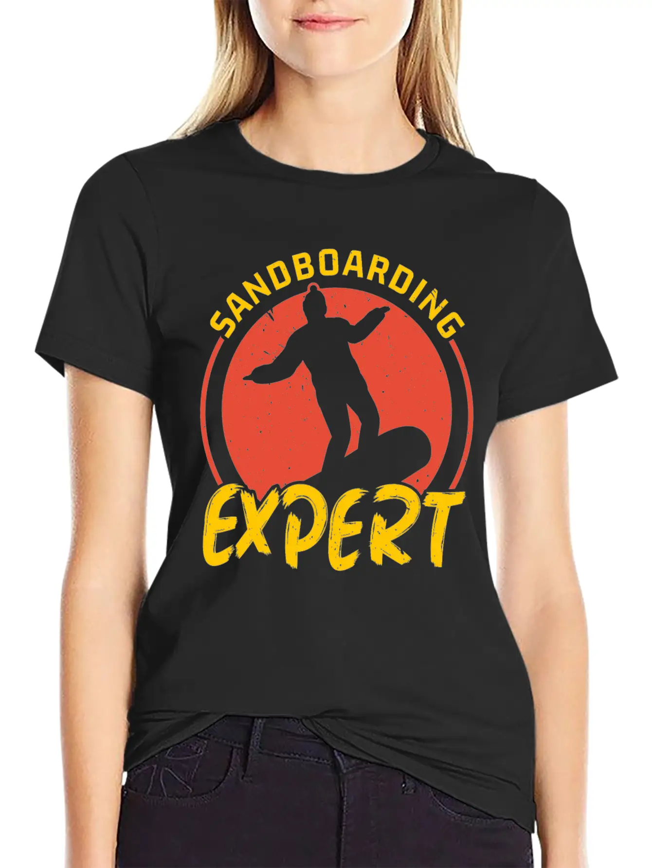 Sanboarding Expert Boardsport Sand Dune Sandboard Basic Graphic T-Shirt – Daily Comfort In Soft Cotton