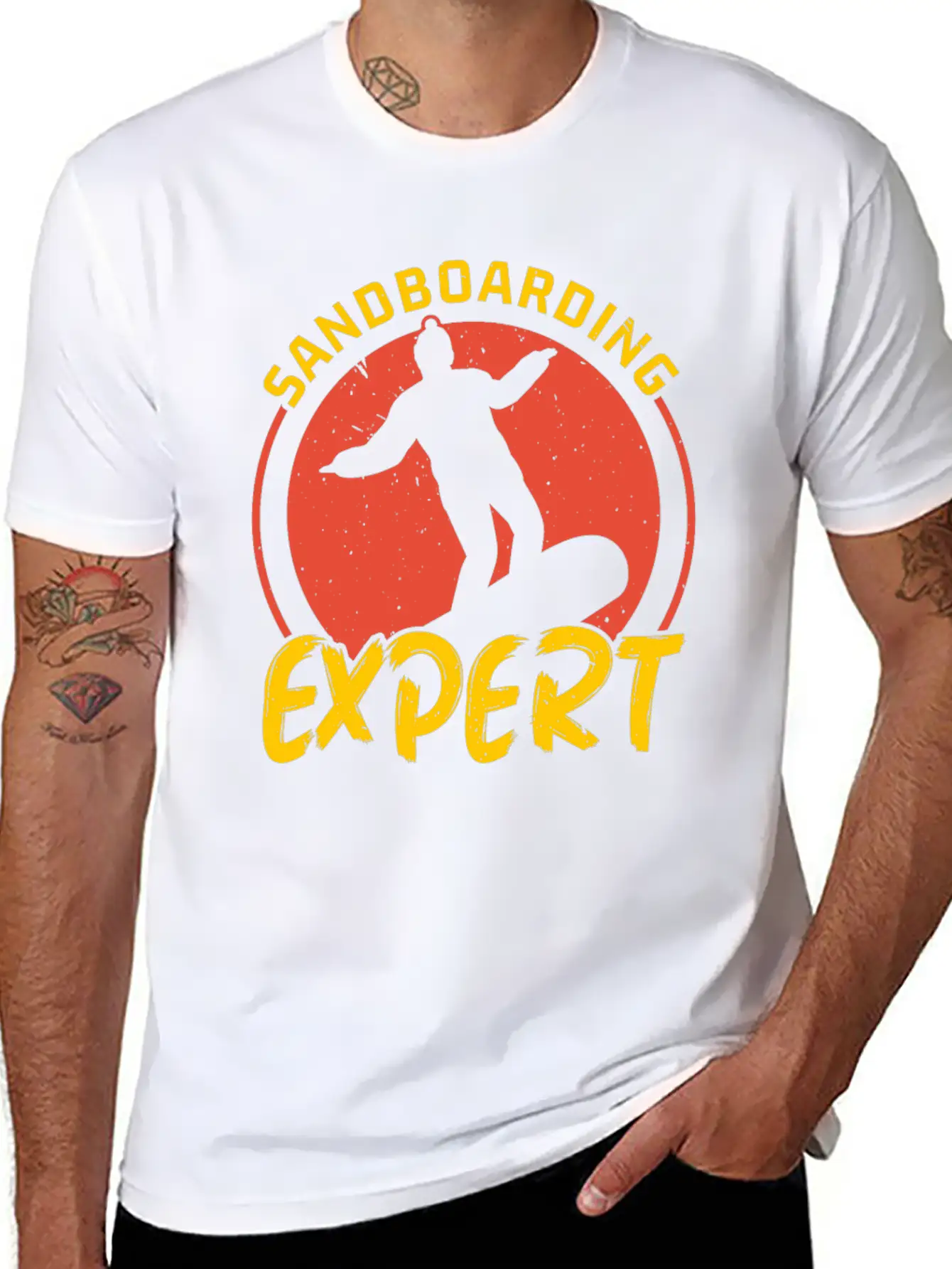Sanboarding Expert Boardsport Sand Dune Sandboard Basic Graphic T-Shirt – Daily Comfort In Soft Cotton