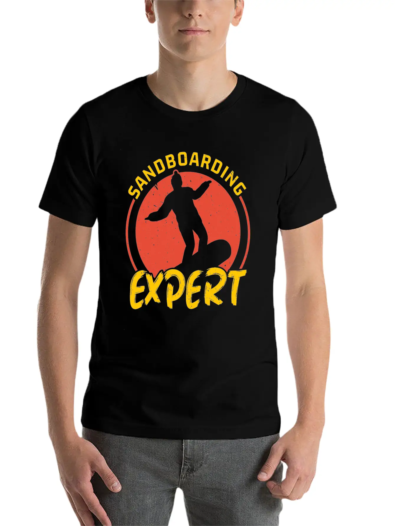 Sanboarding Expert Boardsport Sand Dune Sandboard Basic Graphic T-Shirt – Daily Comfort In Soft Cotton