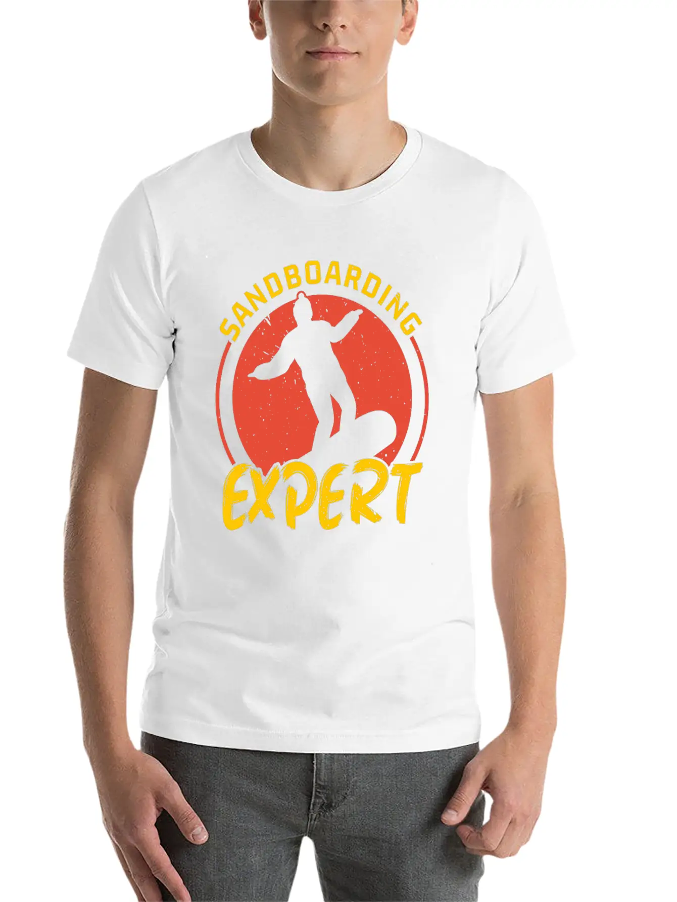 Sanboarding Expert Boardsport Sand Dune Sandboard Basic Graphic T-Shirt – Daily Comfort In Soft Cotton