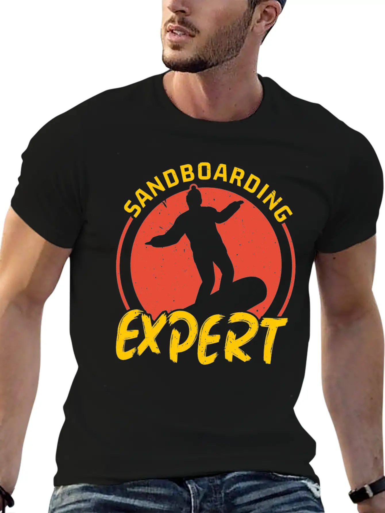 Sanboarding Expert Boardsport Sand Dune Sandboard Basic Graphic T-Shirt – Daily Comfort In Soft Cotton