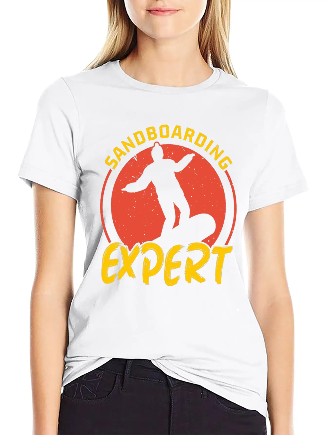 Sanboarding Expert Boardsport Sand Dune Sandboard Basic Graphic T-Shirt – Daily Comfort In Soft Cotton
