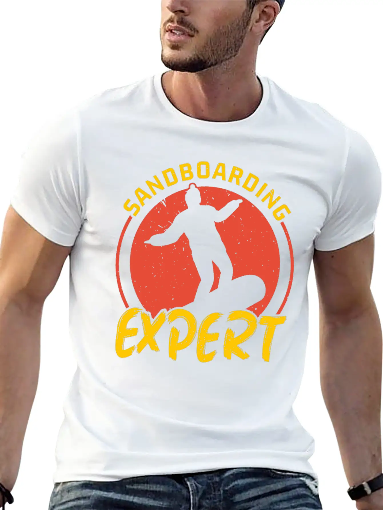 Sanboarding Expert Boardsport Sand Dune Sandboard Basic Graphic T-Shirt – Daily Comfort In Soft Cotton