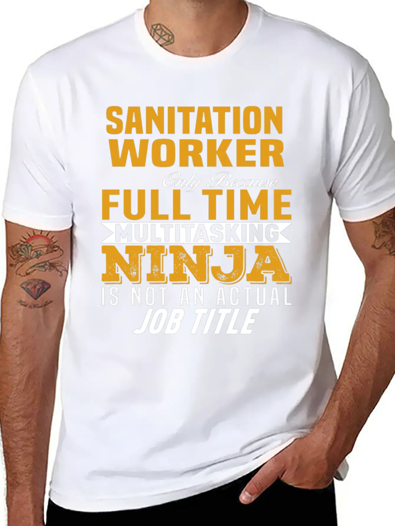 Sanitation Worker Unisex Short Sleeve Soft Cotton T-Shirt – Casual Everyday Wear