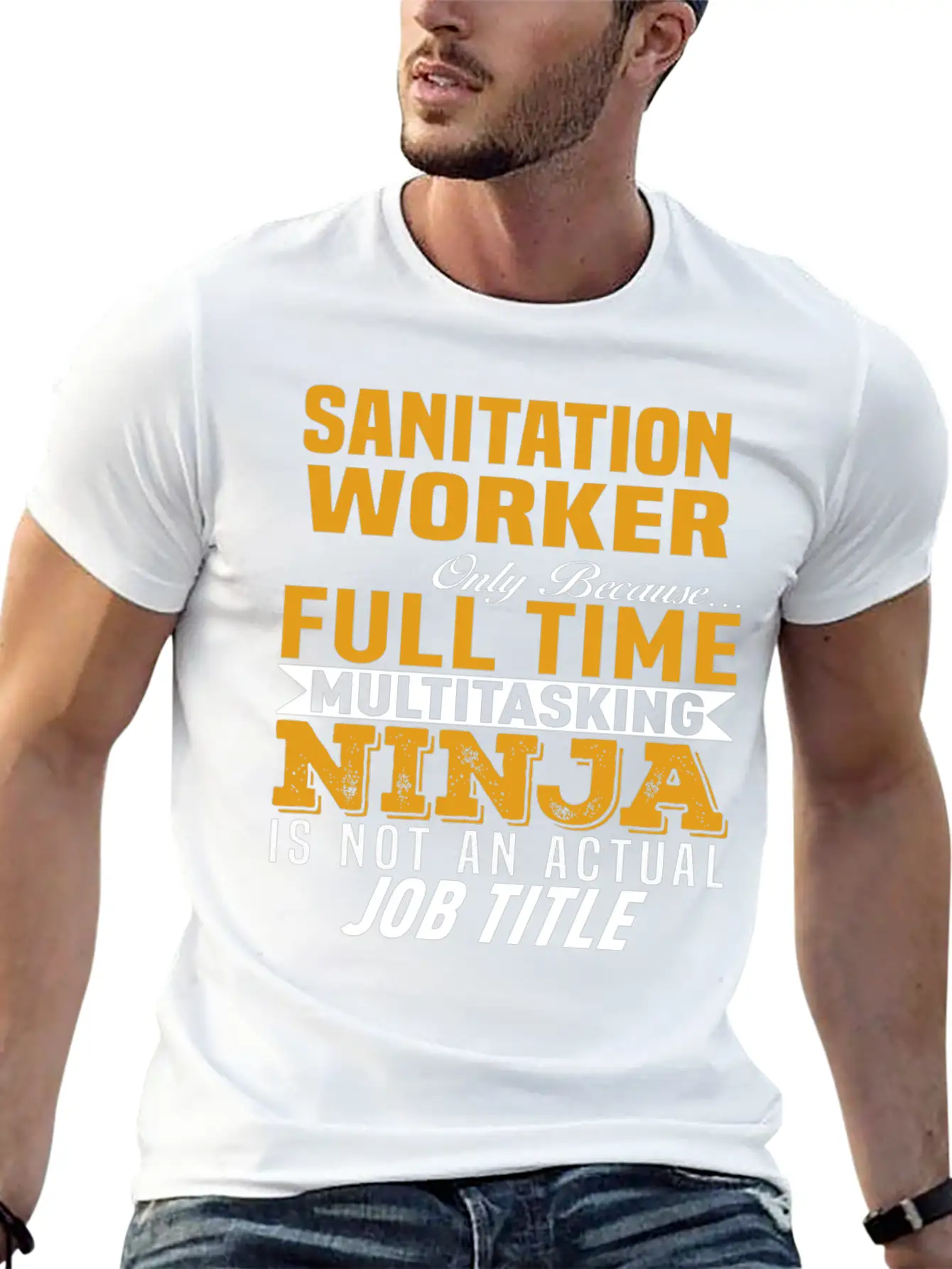 Sanitation Worker Unisex Short Sleeve Soft Cotton T-Shirt – Casual Everyday Wear