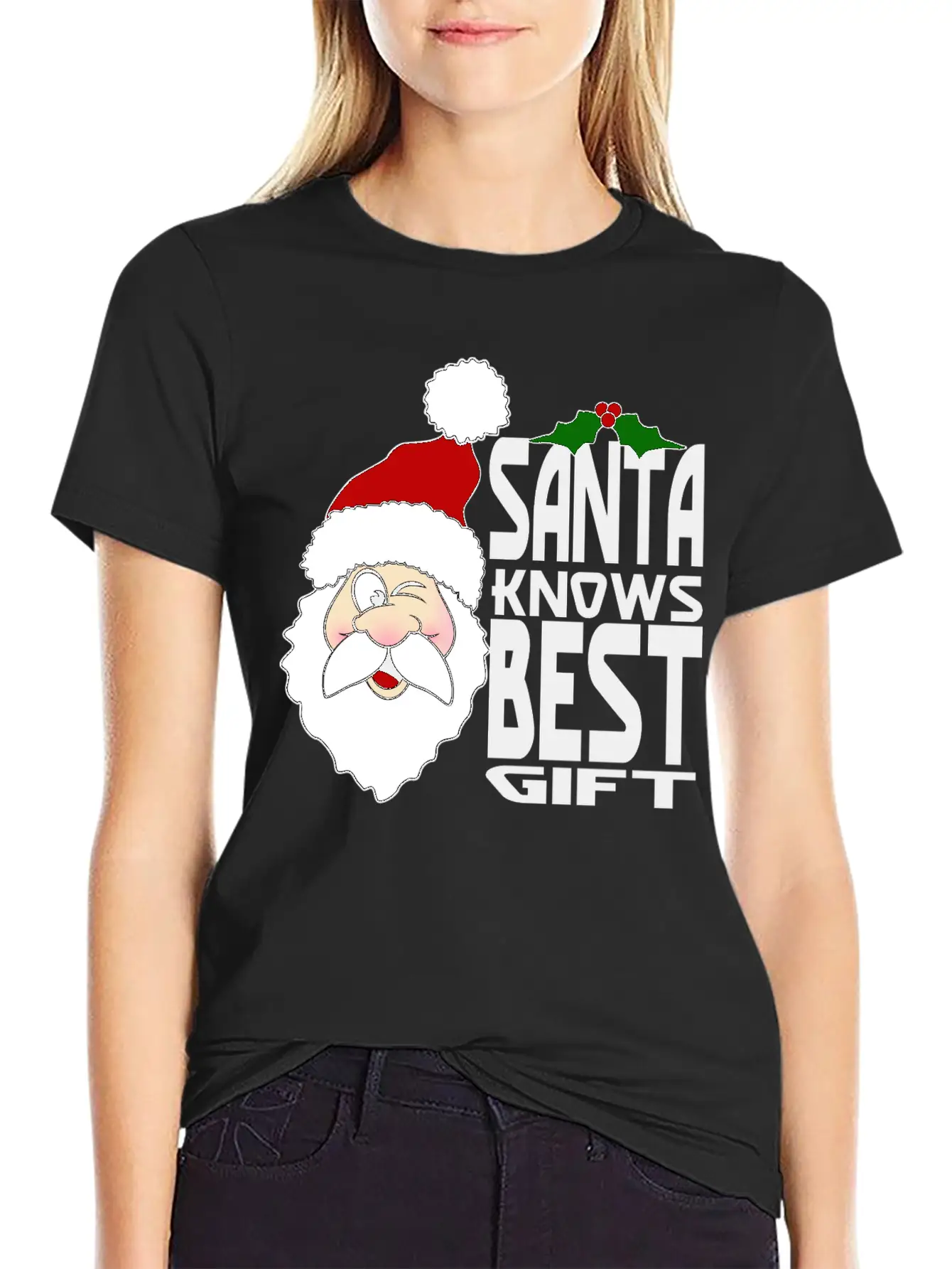 Santa Knows Best Gift Stylish Everyday T-Shirt – Unisex Basic Cotton Tee