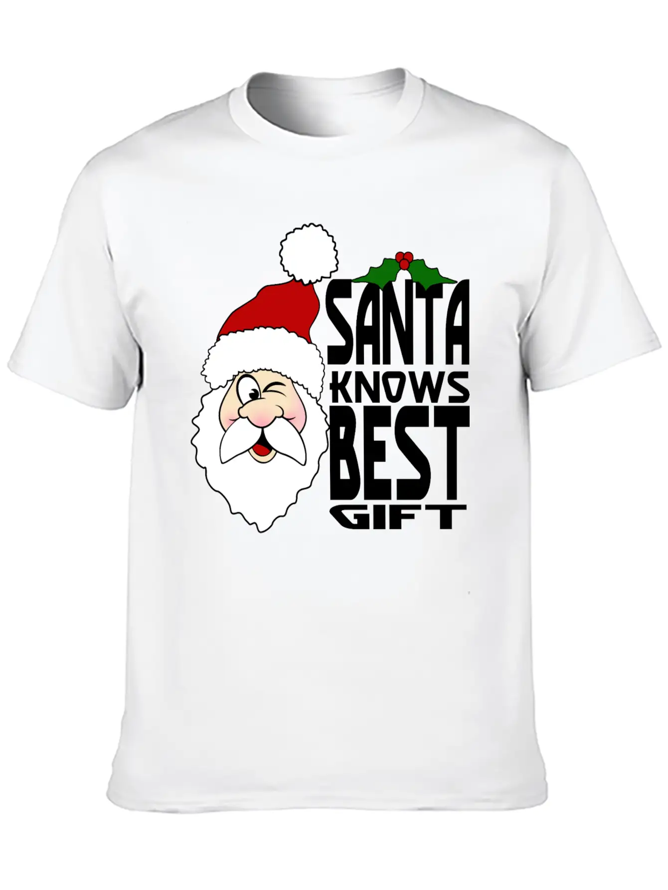 Santa Knows Best Gift Stylish Everyday T-Shirt – Unisex Basic Cotton Tee