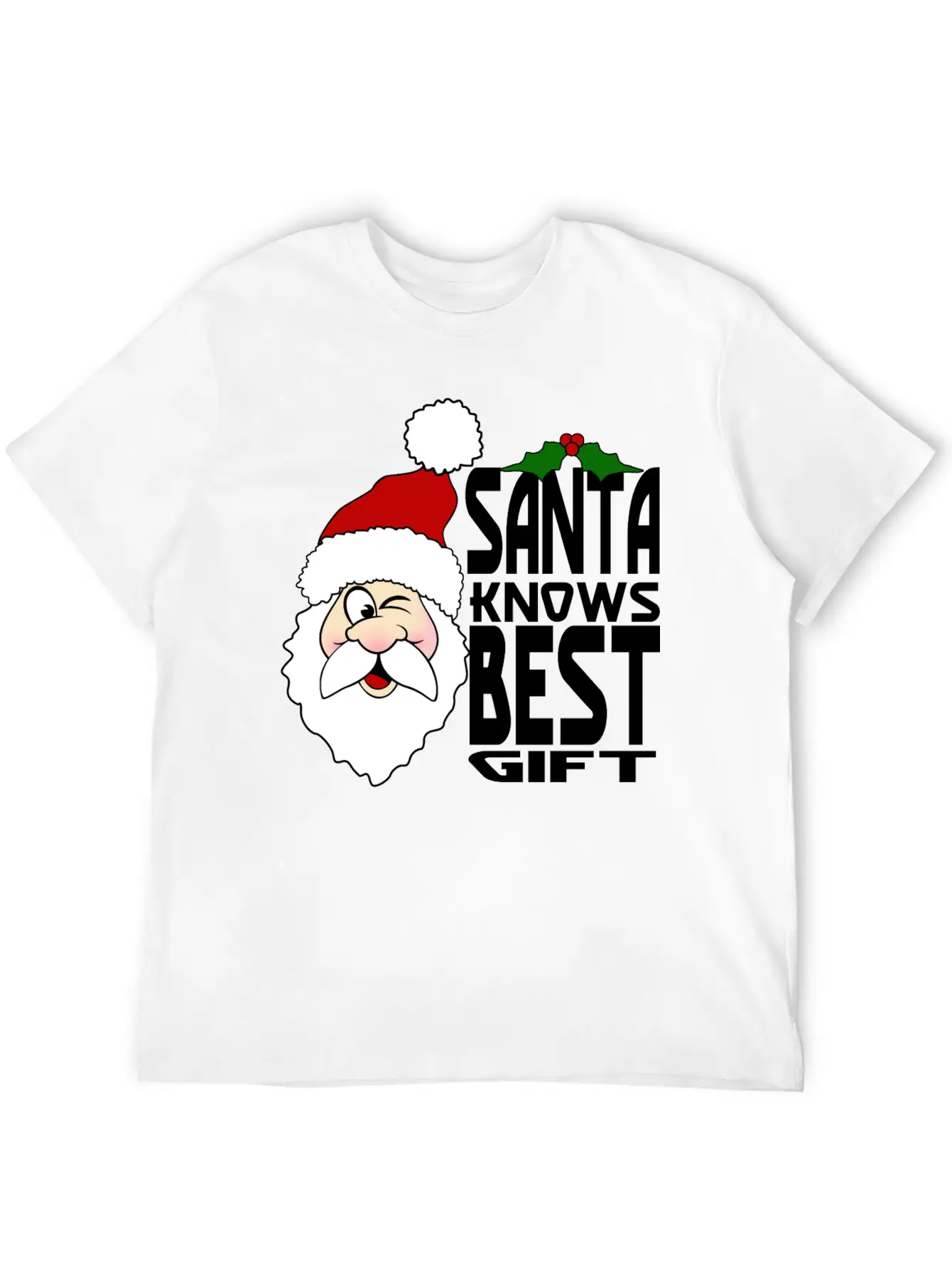 Santa Knows Best Gift Stylish Everyday T-Shirt – Unisex Basic Cotton Tee