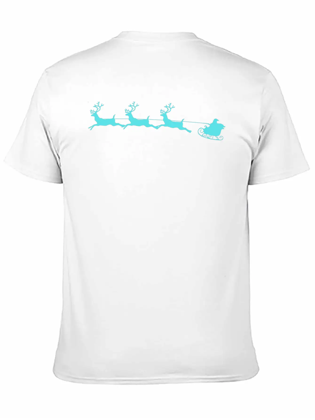 Santa Sleigh And Reindeer Stylish Everyday T-Shirt – Unisex Basic Cotton Tee