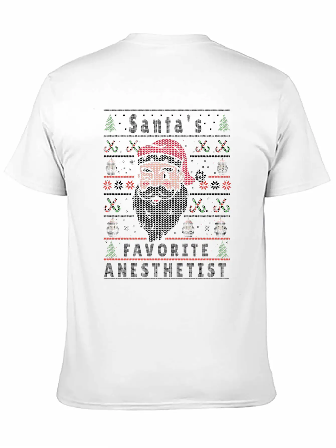 Santas XMAS Ugly Christmas Anesthetist Basic Graphic T-Shirt – Daily Comfort In Soft Cotton