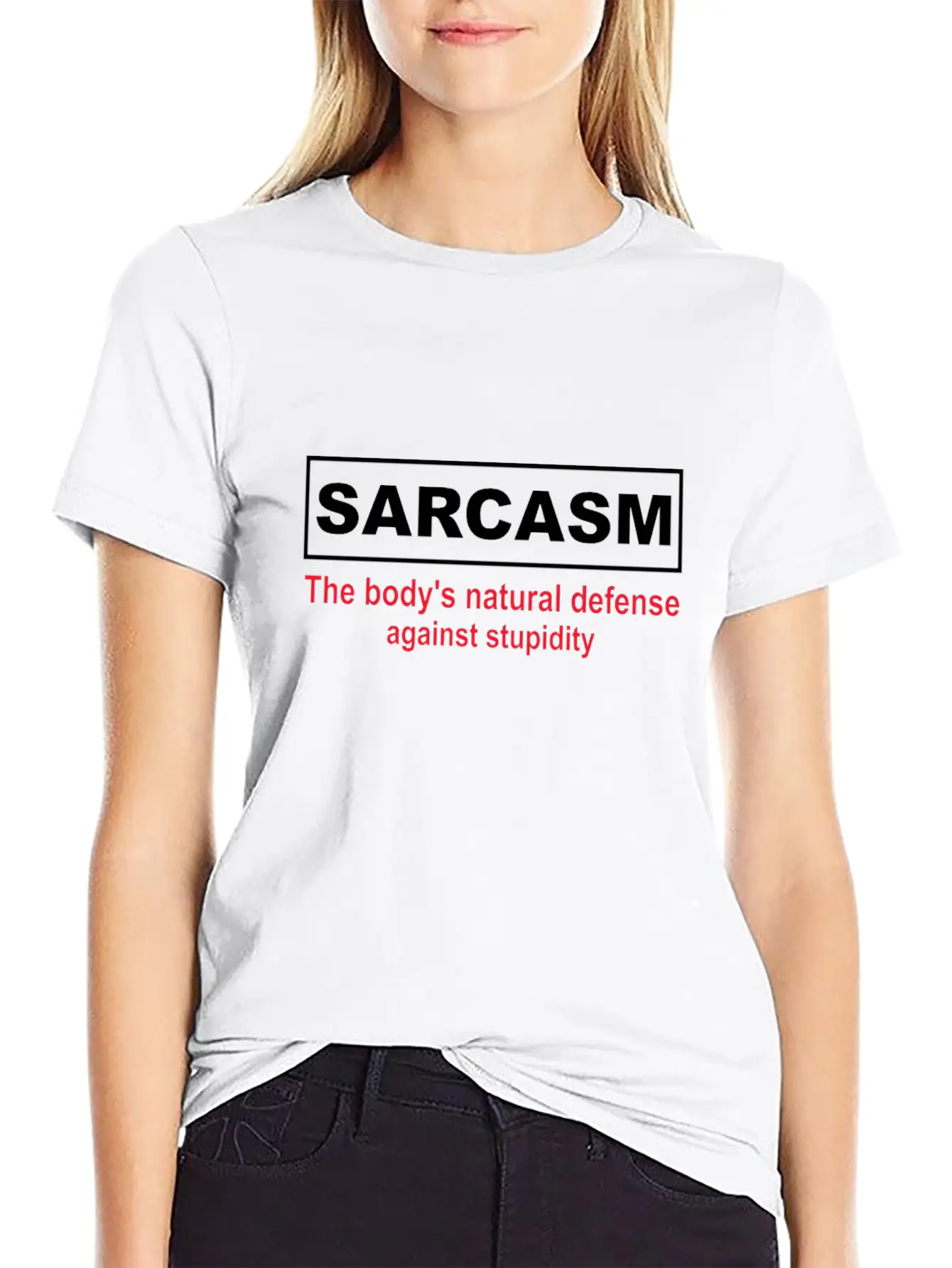 Sarcasm The Body S Natural Defense Against Stupid Stylish Everyday T-Shirt – Unisex Basic Cotton Tee