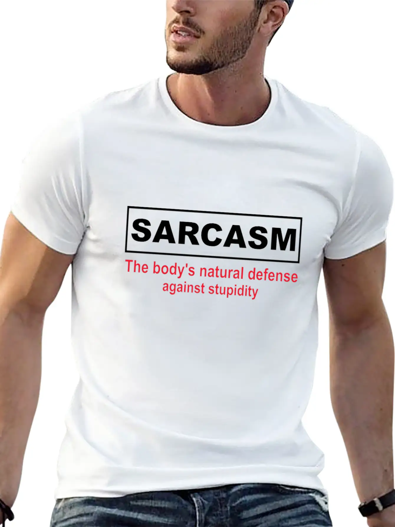 Sarcasm The Body S Natural Defense Against Stupid Stylish Everyday T-Shirt – Unisex Basic Cotton Tee