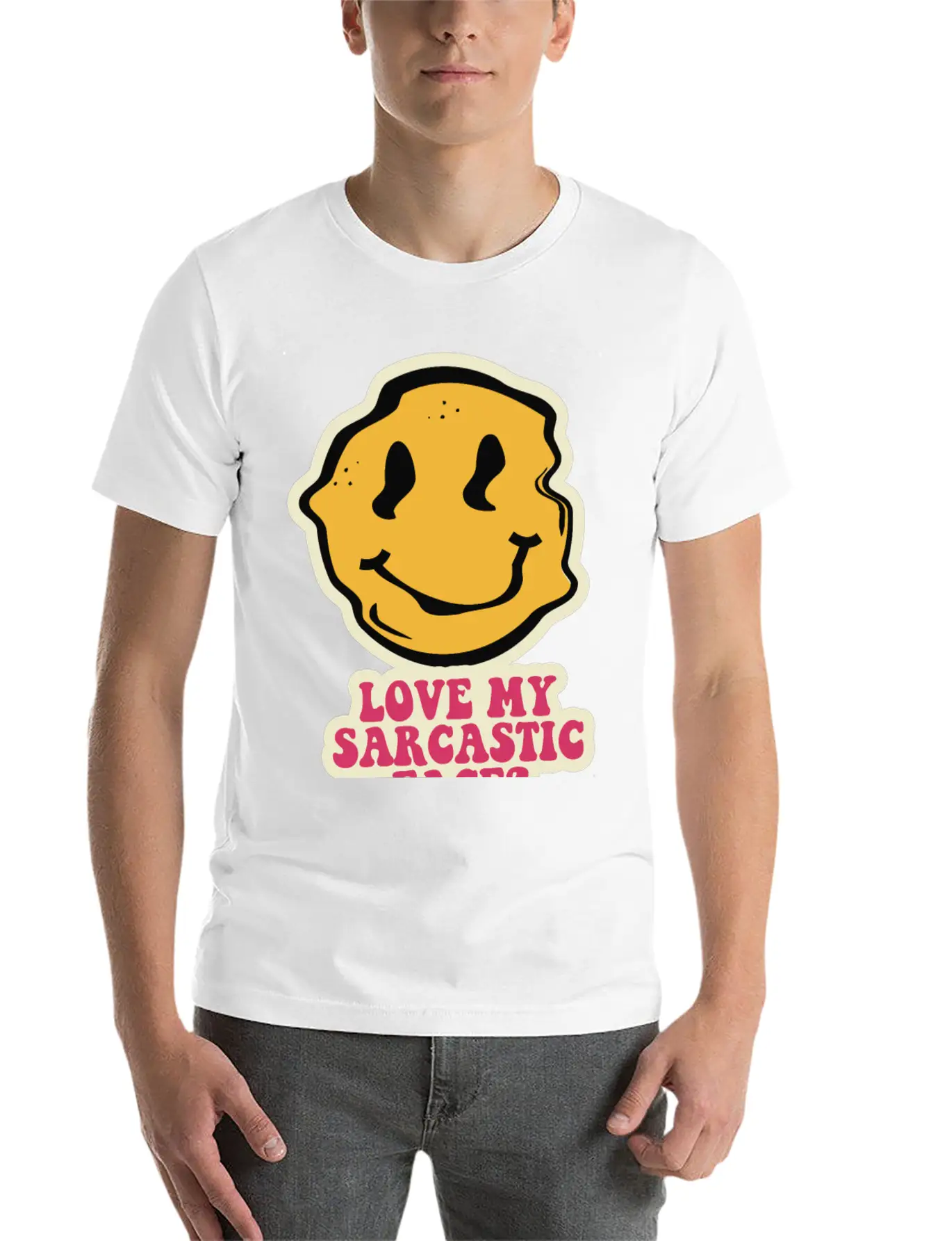 Sarcastic Face Timeless Short Sleeve Tee – Comfy And Minimalist Design