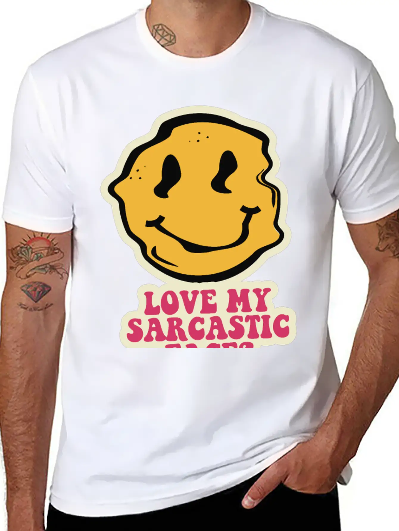Sarcastic Face Timeless Short Sleeve Tee – Comfy And Minimalist Design
