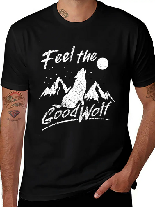 Sarcastic Wolf Design Quote Feed The Good Wolf Comfortable Minimalist Graphic Tee – Summer Style Essential