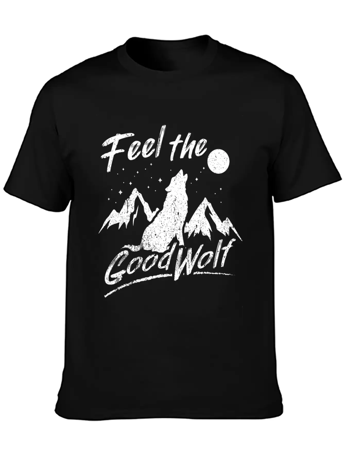 Sarcastic Wolf Design Quote Feed The Good Wolf Comfortable Minimalist Graphic Tee – Summer Style Essential